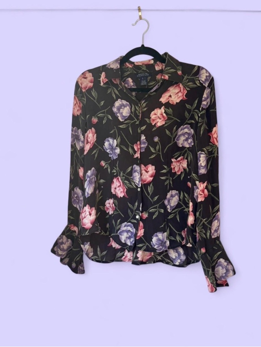 Vintage Jones New York silk floral blouse